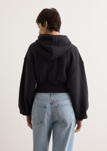 Cropped Zip Up Hoodie