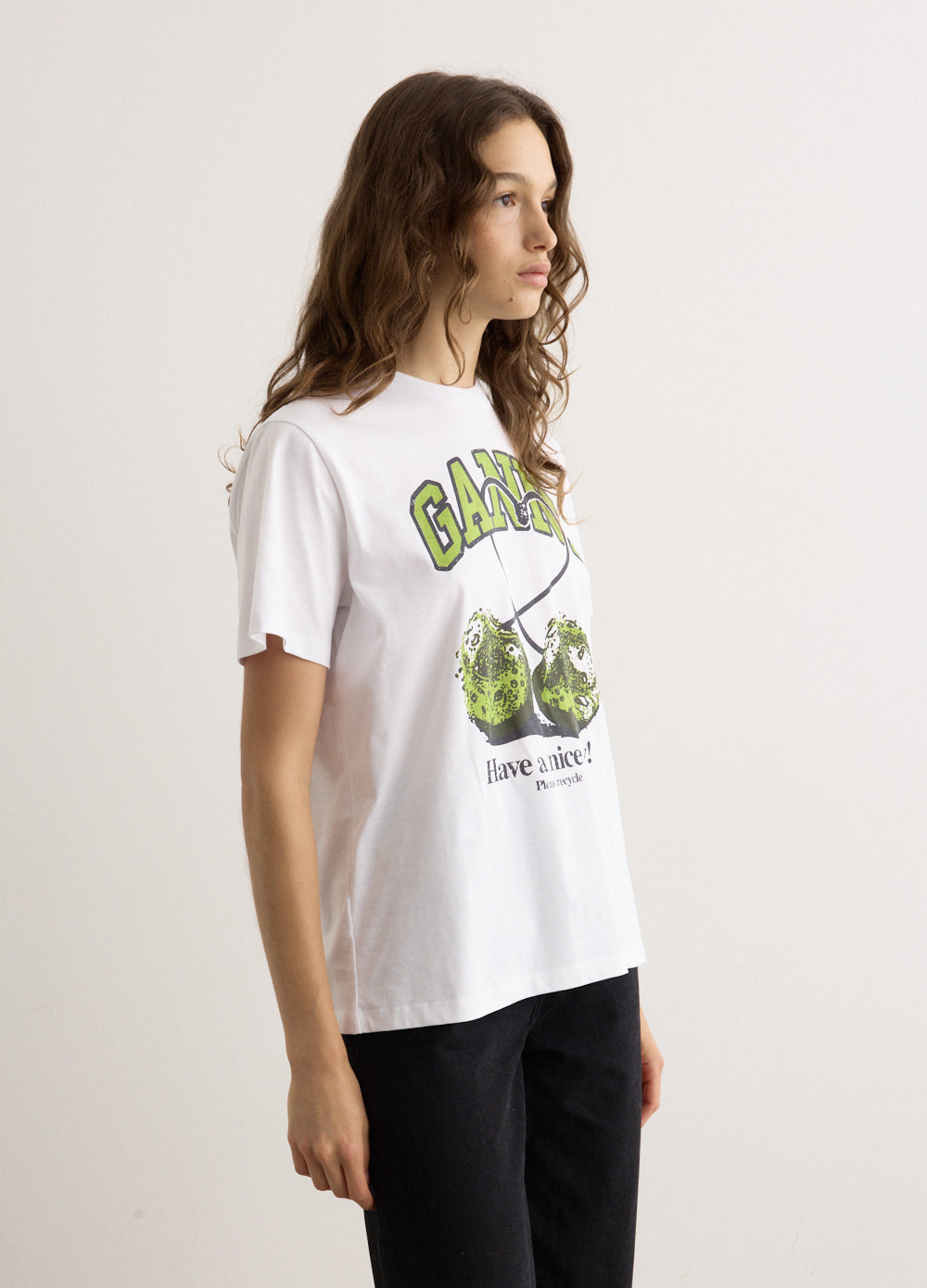 Basic Jersey Cherry Relaxed T-Shirt