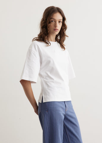 Heavy Cotton Drop Shoulder Waisted T-Shirt