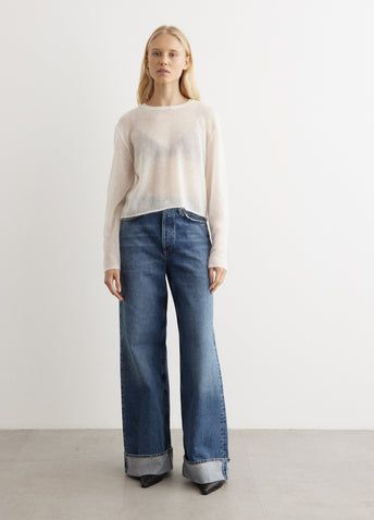 Superfine Mohair Cropped Knit