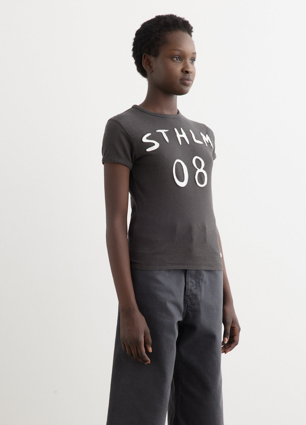 Acne Studios ブラック ピチTシャツ STHLM 08 Emmbar 08 Sthlm T-Shirt