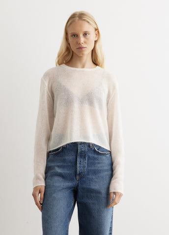 Superfine Mohair Cropped Knit