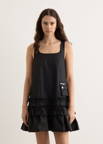 Duchesse Nylon U-Neck Mini Dress