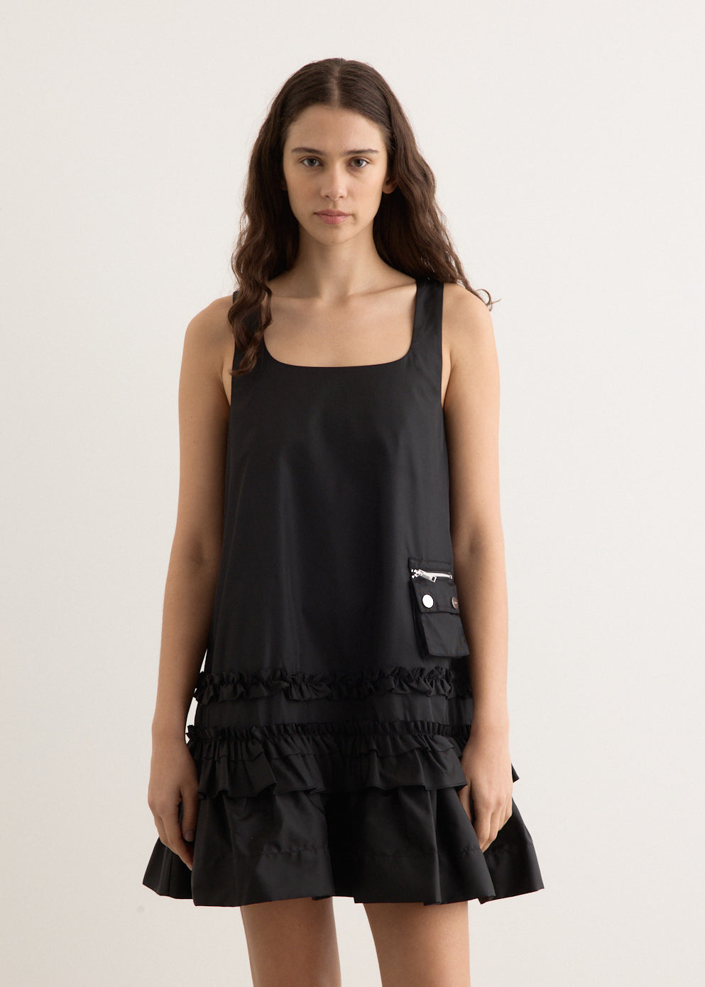 Duchesse Nylon U-Neck Mini Dress