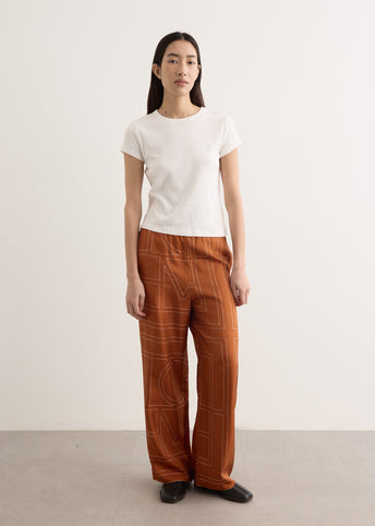 Monogram Silk Pj Pants