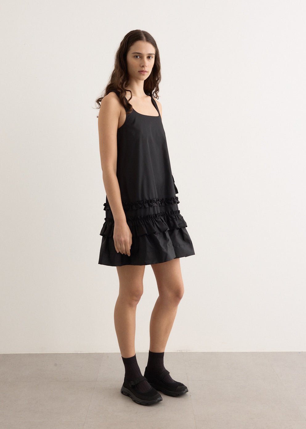 Duchesse Nylon U-Neck Mini Dress