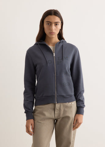 【新品同様】クロスクローゼット　Urake Zip Up Hoodie ネイビー スビンプラチナム 裏毛ジップアップフーディー ネイビー