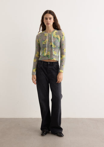 Kahoo Printed Overwashed Cardigan