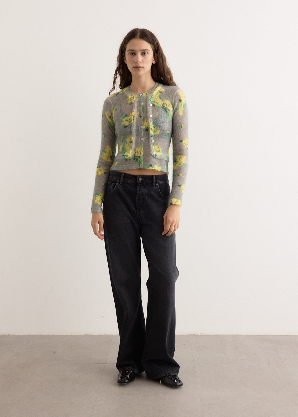 Kahoo Printed Overwashed Cardigan