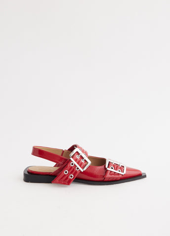 Chunky Buckle Ballerinas