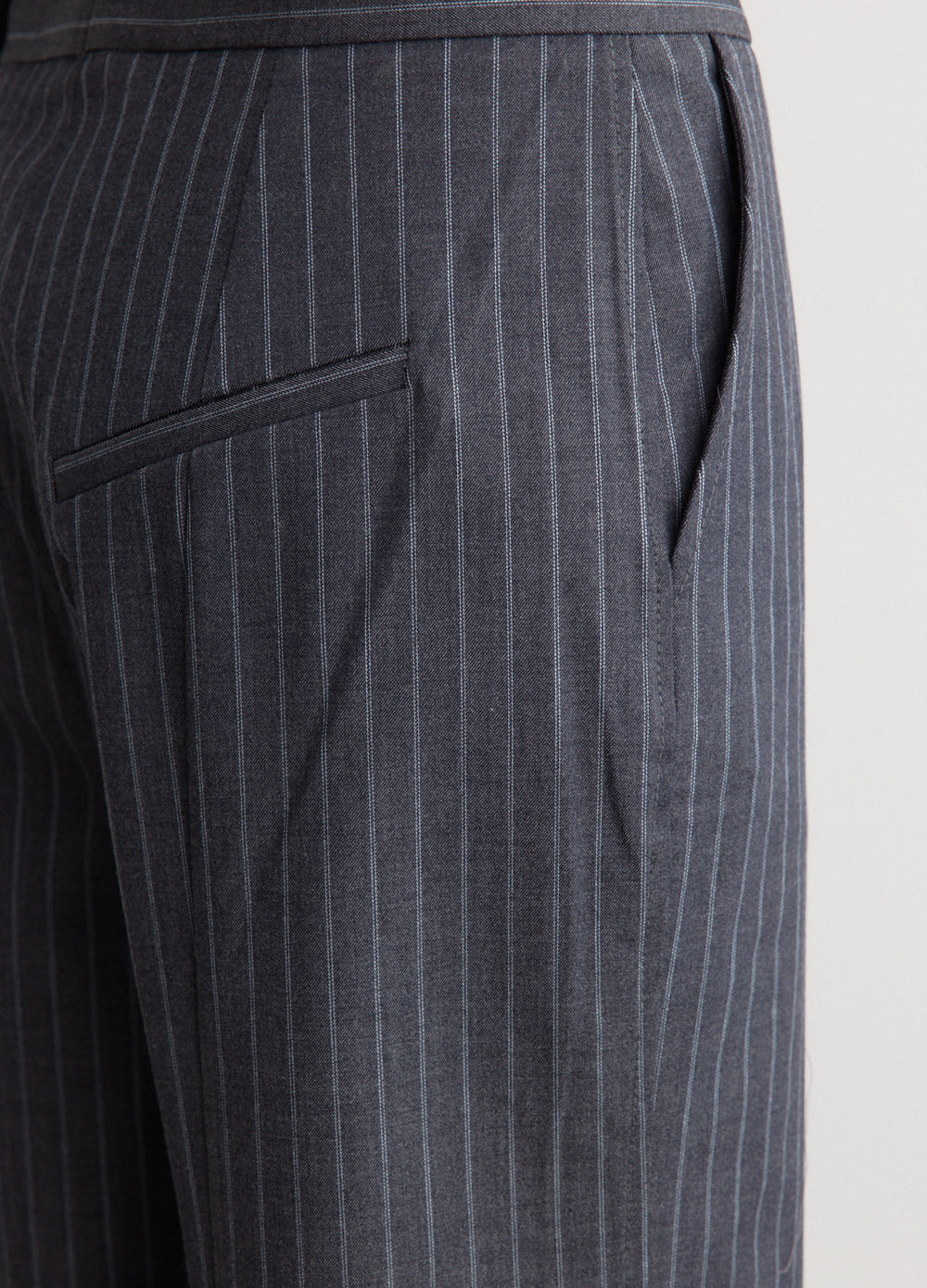 Stretch Stripe Mid Waist Pants