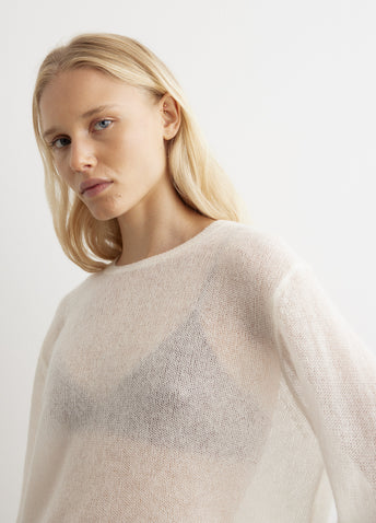 Superfine Mohair Cropped Knit
