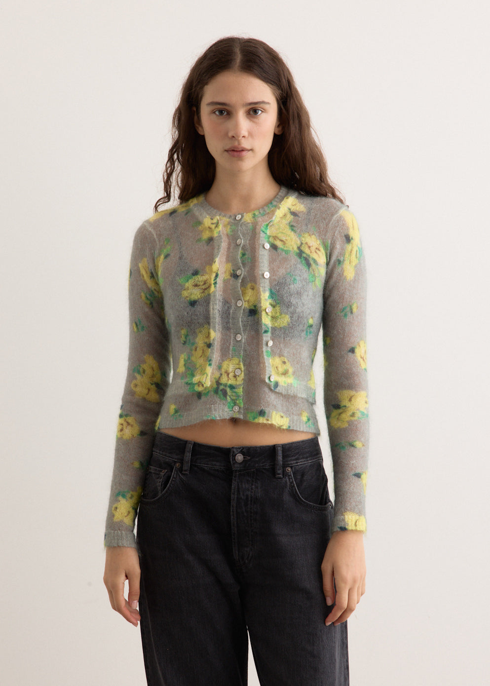 Kahoo Printed Overwashed Cardigan