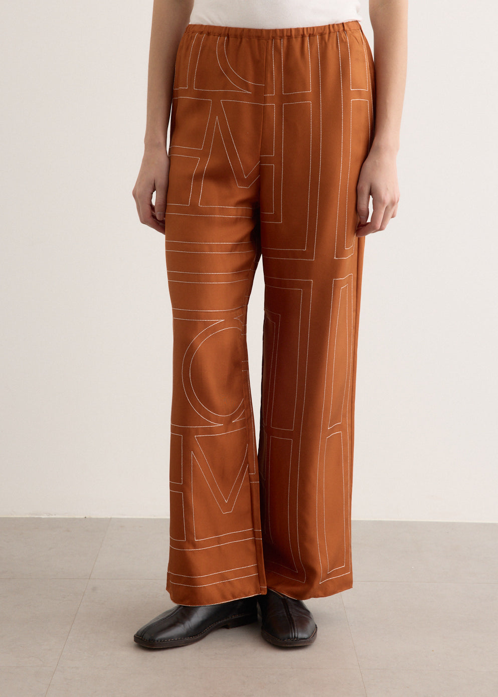 Monogram Silk Pj Pants