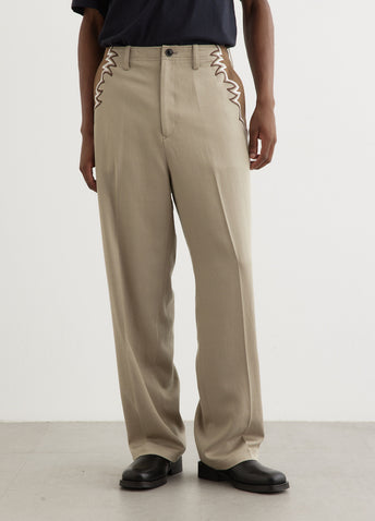 Embroidery Western Pants