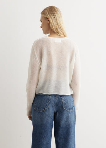 Superfine Mohair Cropped Knit