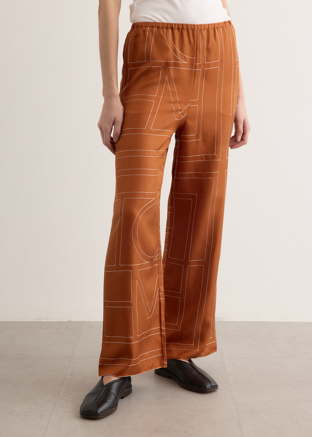 Monogram Silk Pj Pants