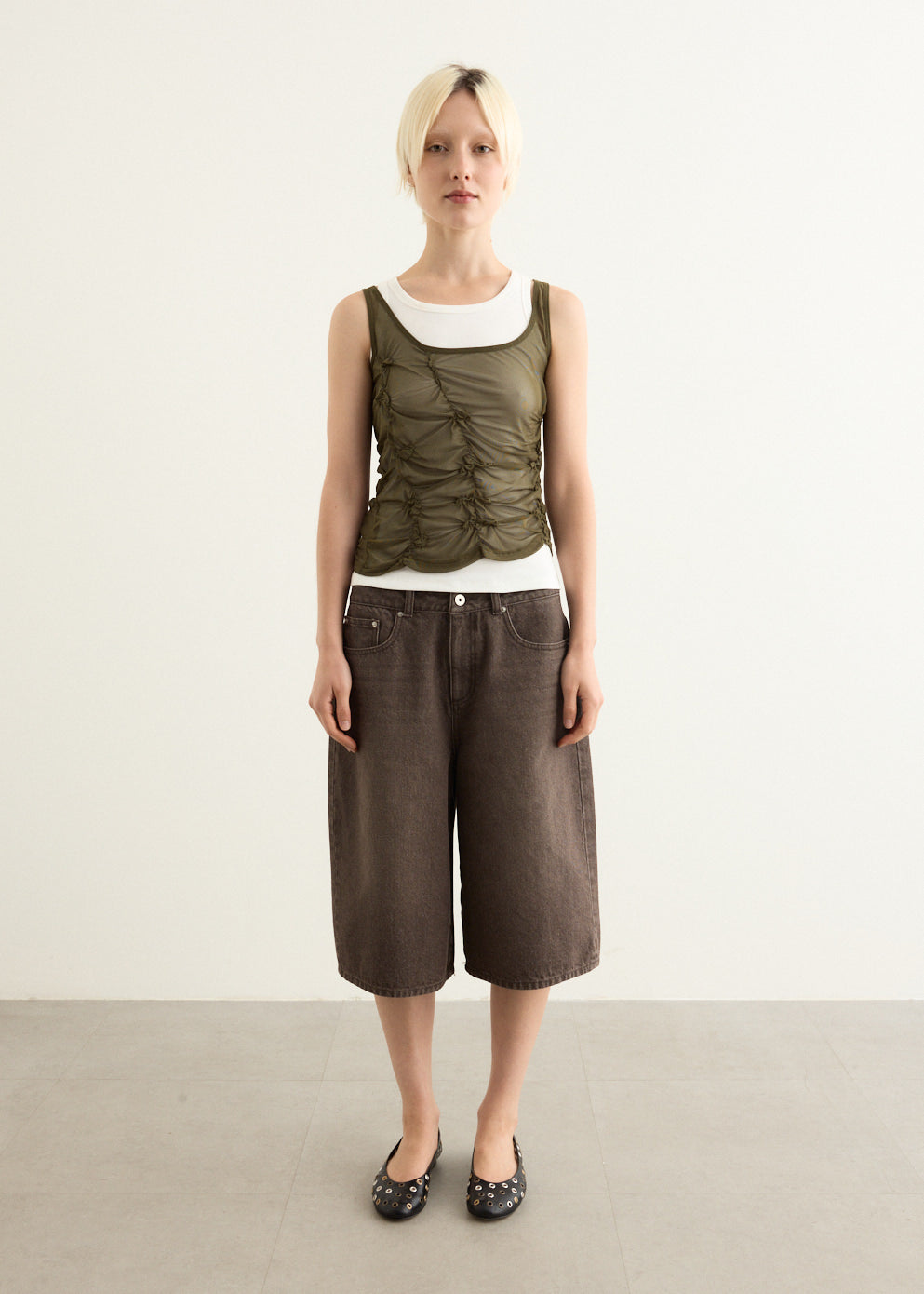 Horizon Double Layer Ruched Tank