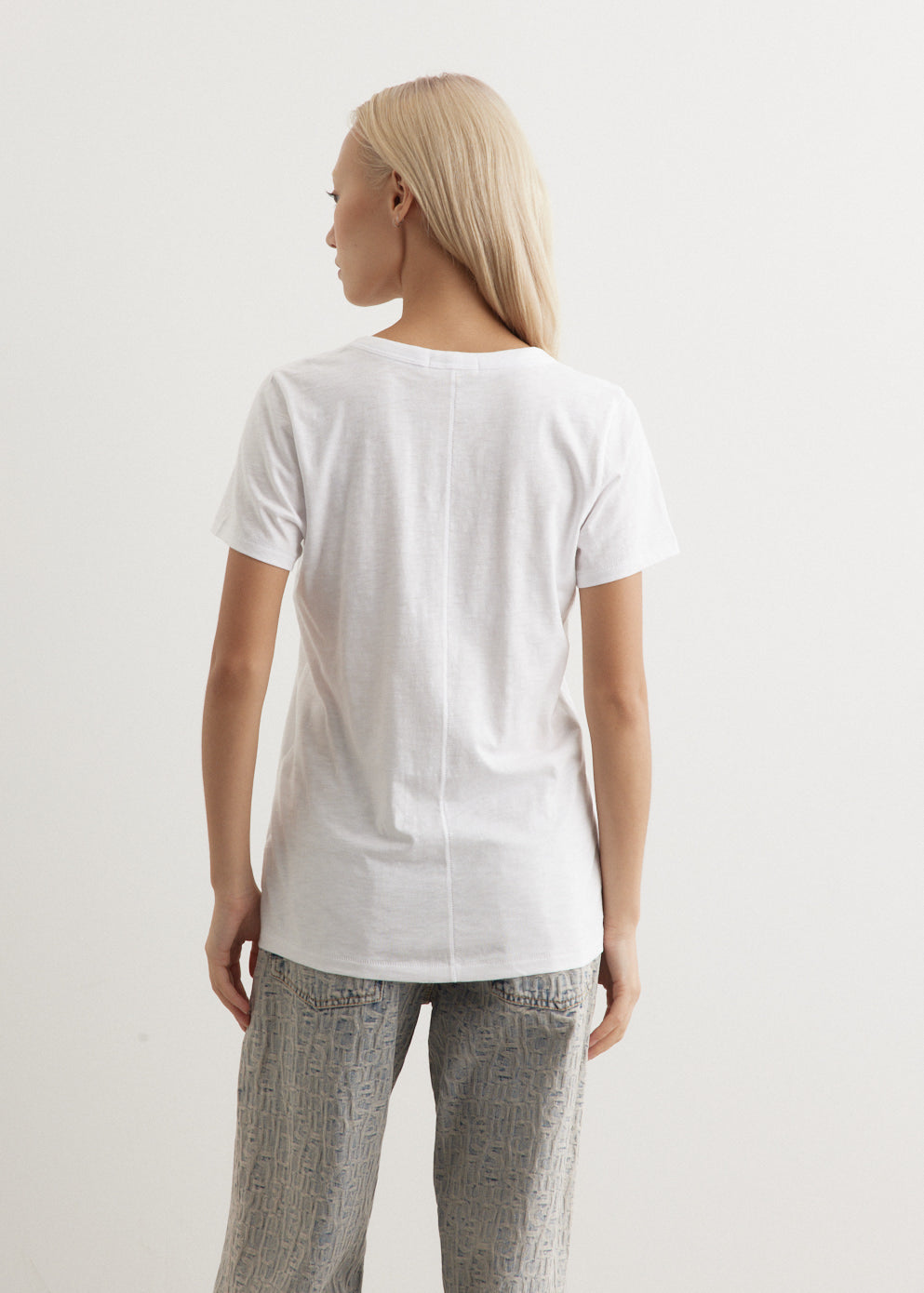 Slub V-Neck T-Shirt