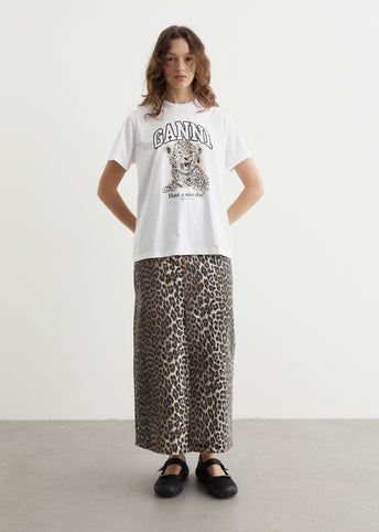 Basic Jersey Leopard Relaxed T-Shirt