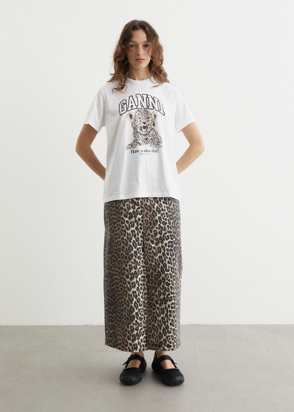 Basic Jersey Leopard Relaxed T-Shirt