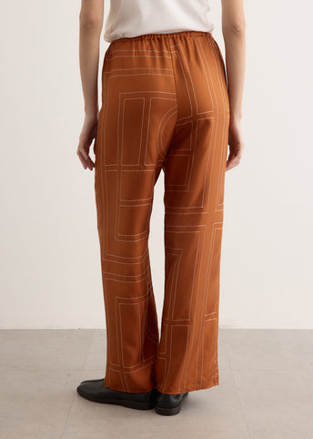Monogram Silk Pj Pants