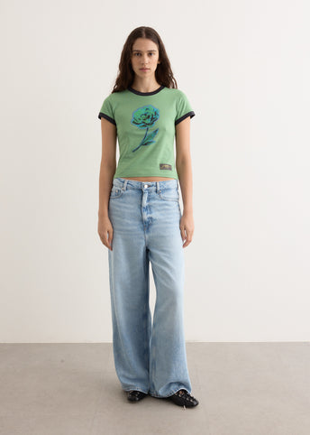 Basic Cotton Jersey Peony Baby Fit T-Shirt