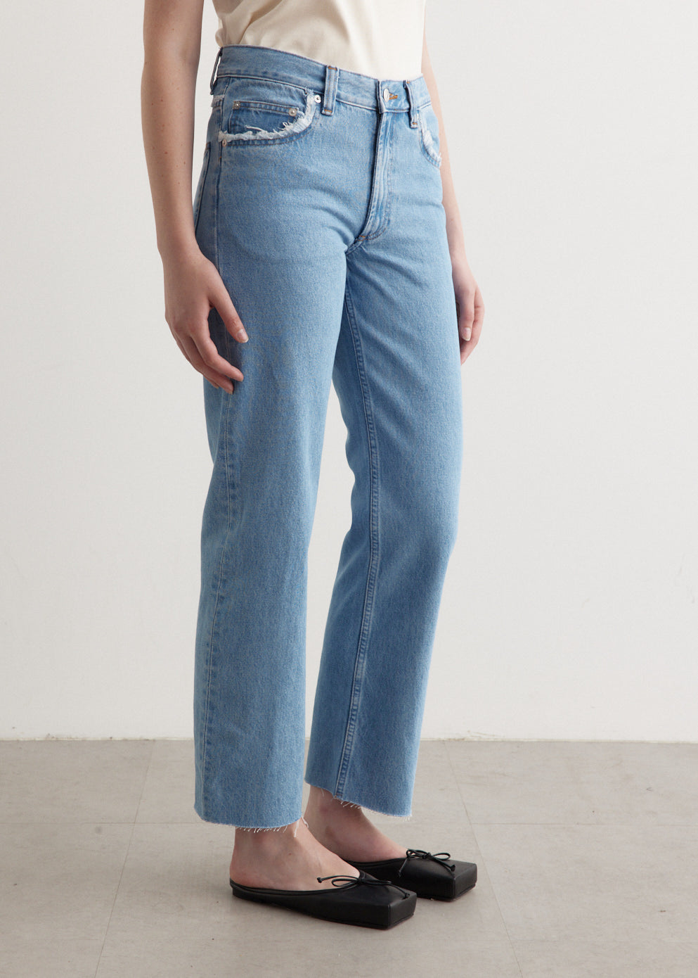 Relaxed Raw Edge Jeans