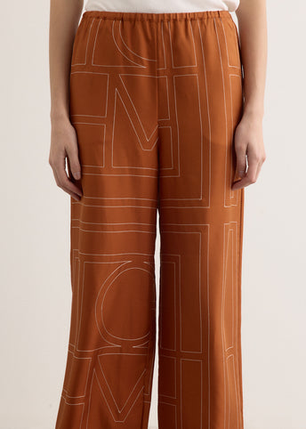 Monogram Silk Pj Pants