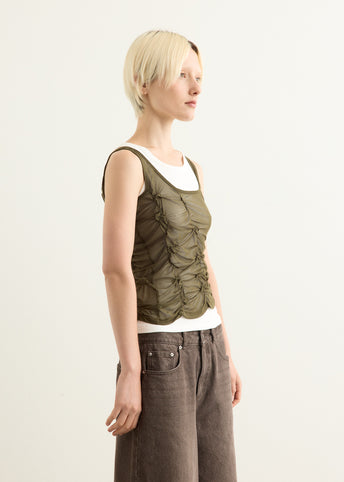 Horizon Double Layer Ruched Tank