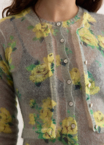 Kahoo Printed Overwashed Cardigan