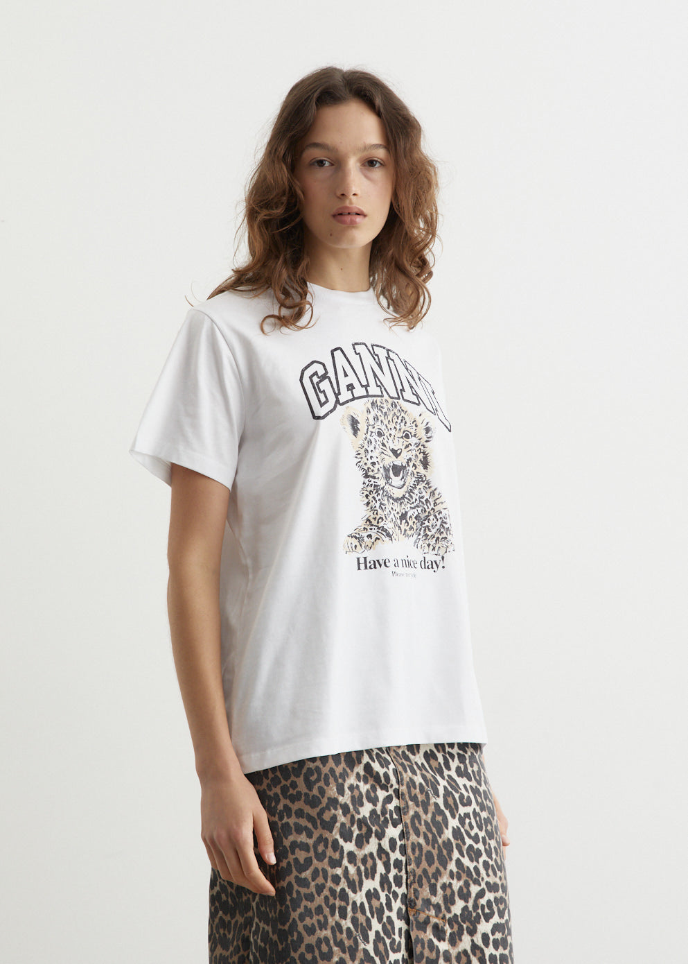 Basic Jersey Leopard Relaxed T-Shirt