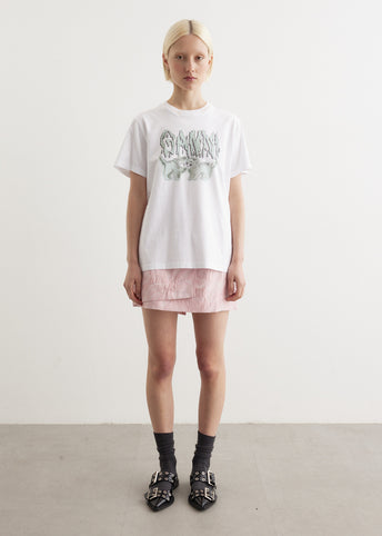 Textured Cloque Mini Skirt