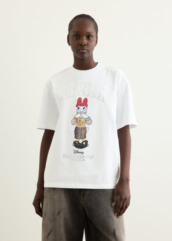 x Disney Daisy Duck Cotton Jersey Relaxed Fit Daisy Leo T-Shirt