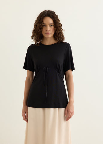 Gathered Bust Bow T-Shirt