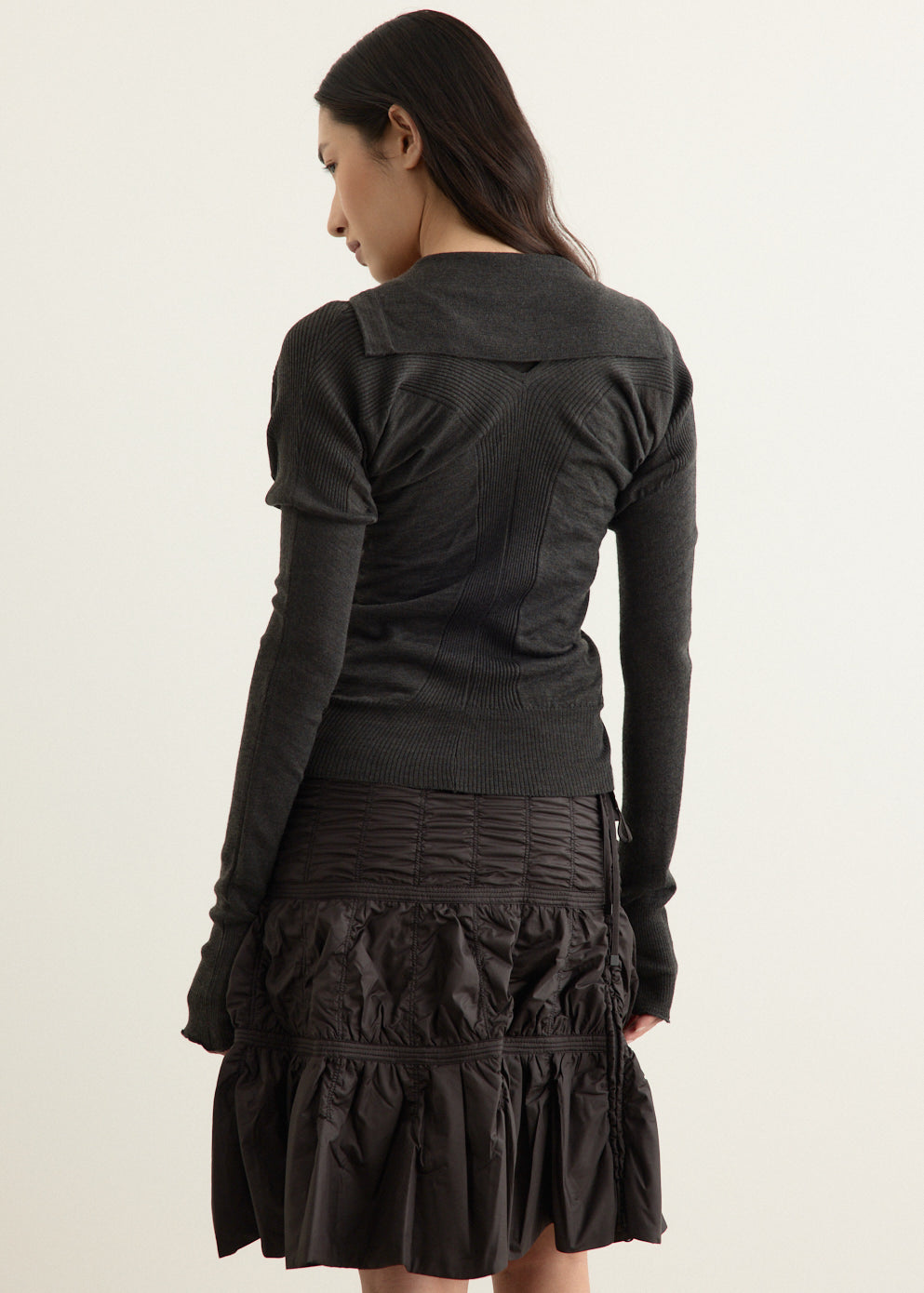 Layered Fitted Knit Cardigan
