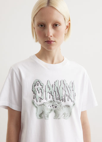 Basic Jersey Love Cats Relaxed T-Shirt