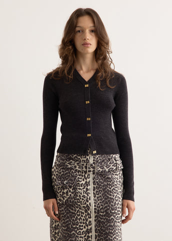 Mini Ribbed Merino Cardigan