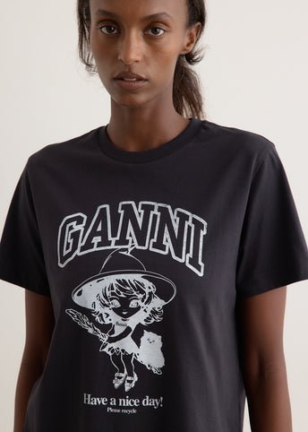 Basic Cotton Witch Relaxed T-Shirt