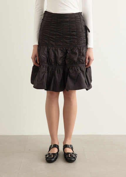 Padded Shirring Skirt
