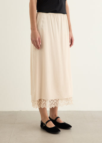 Lace Trim Negligee Skirt