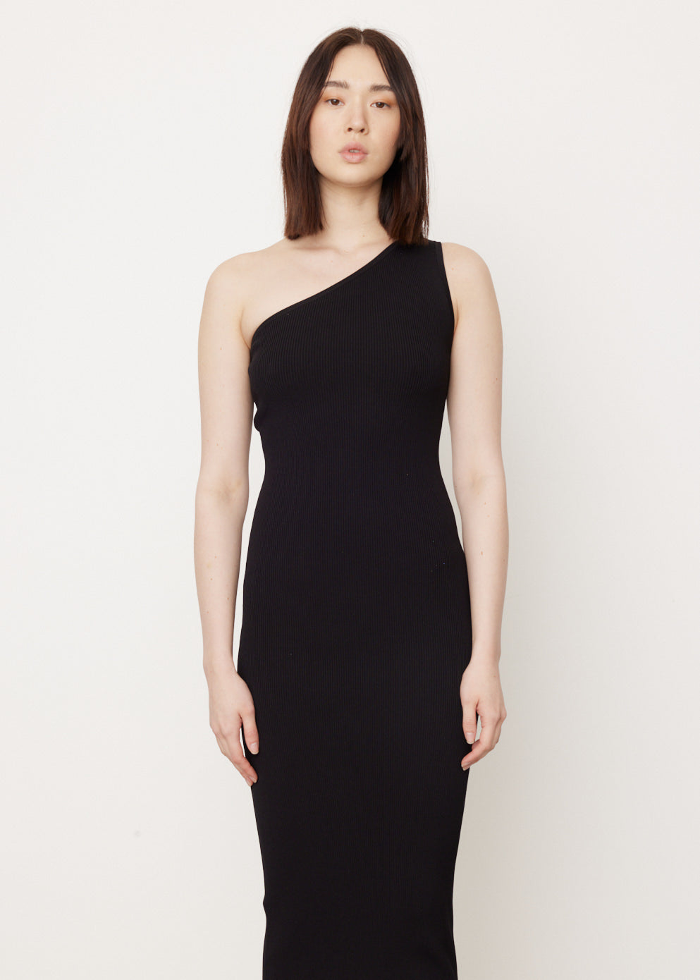 One shoulder online ribbed dress