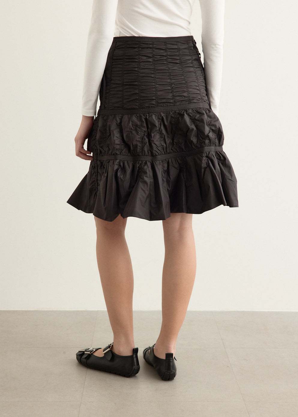 Padded Shirring Skirt