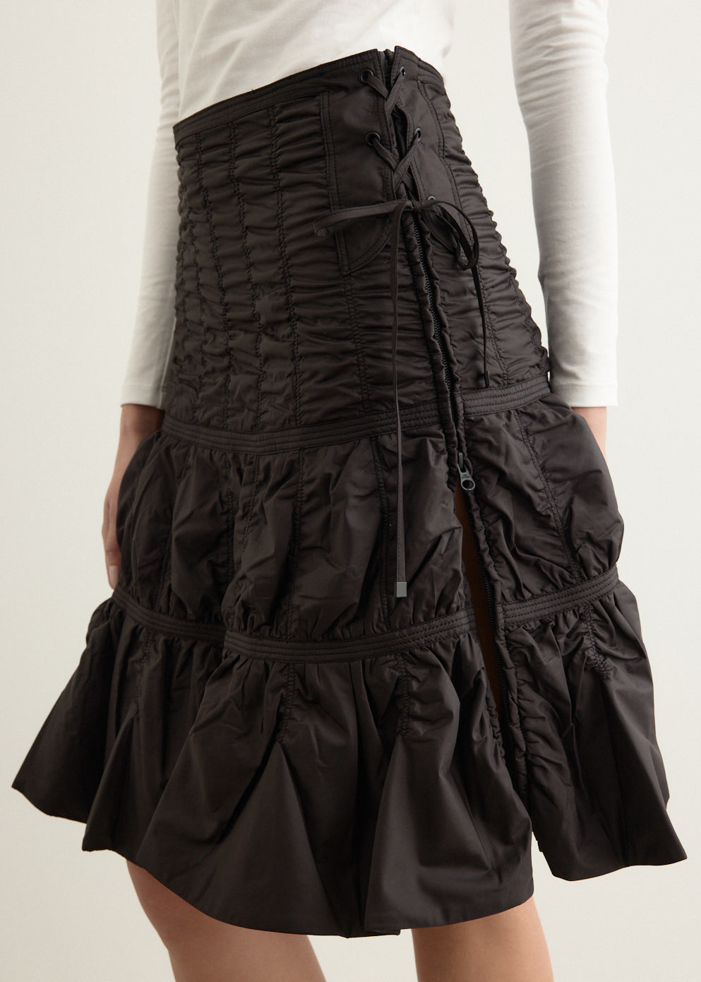 Padded Shirring Skirt