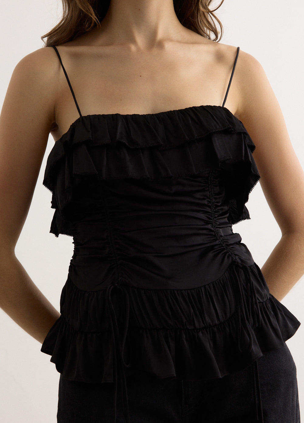 Solid Satin Slip Top