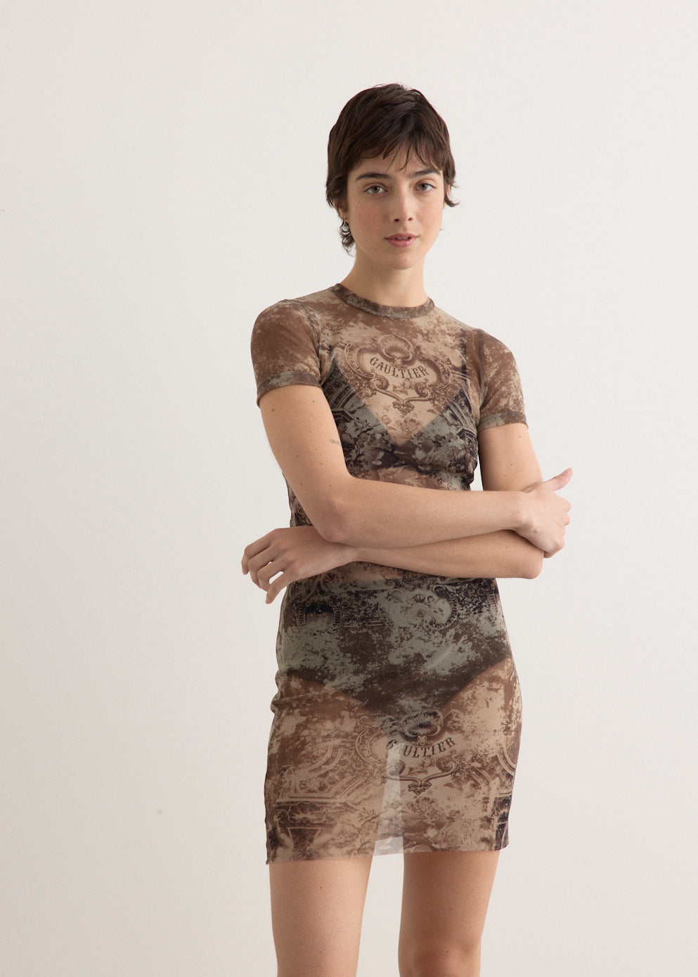 Mesh Short Dress