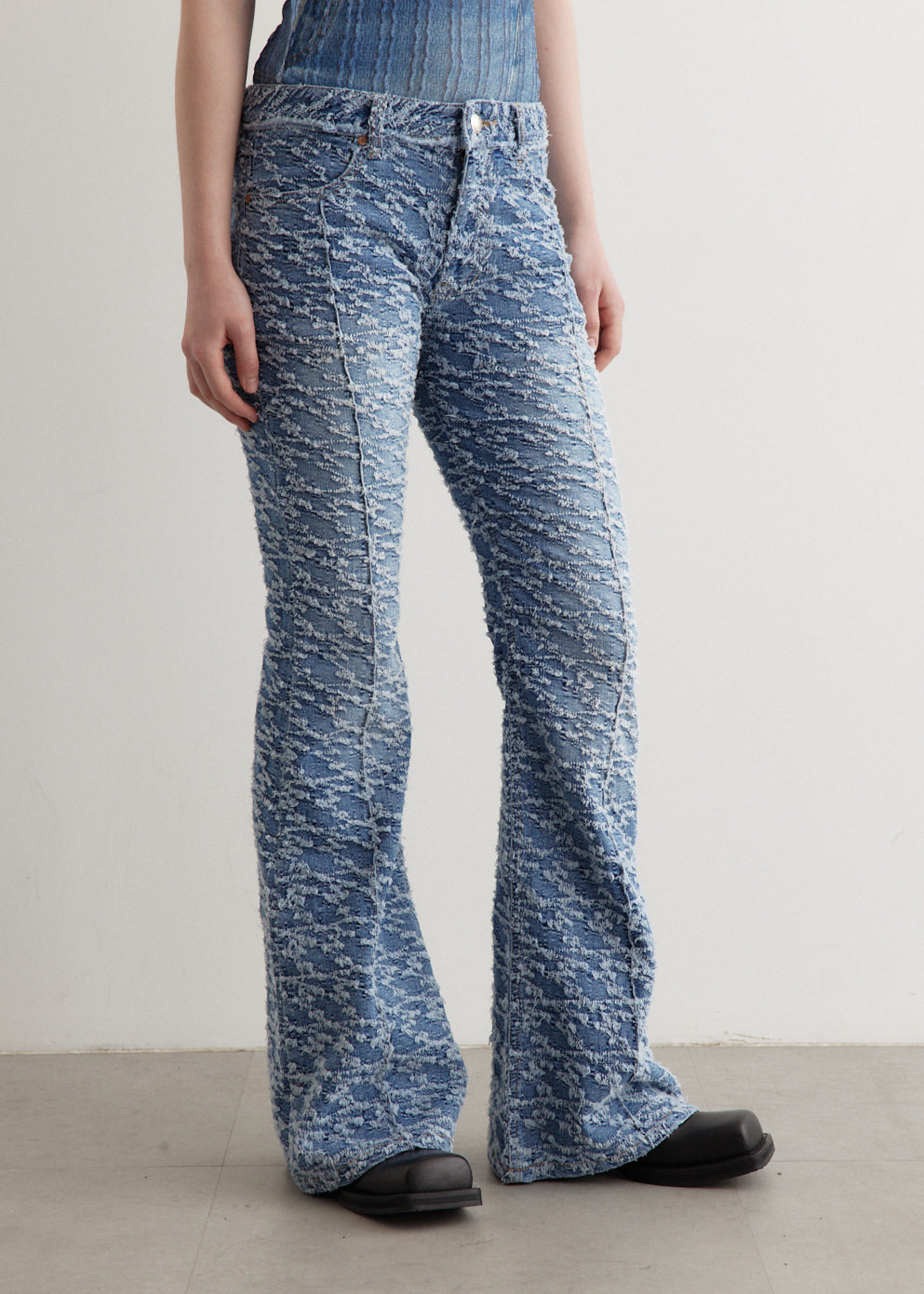 Agnes Damaged Bell Denim Jeans