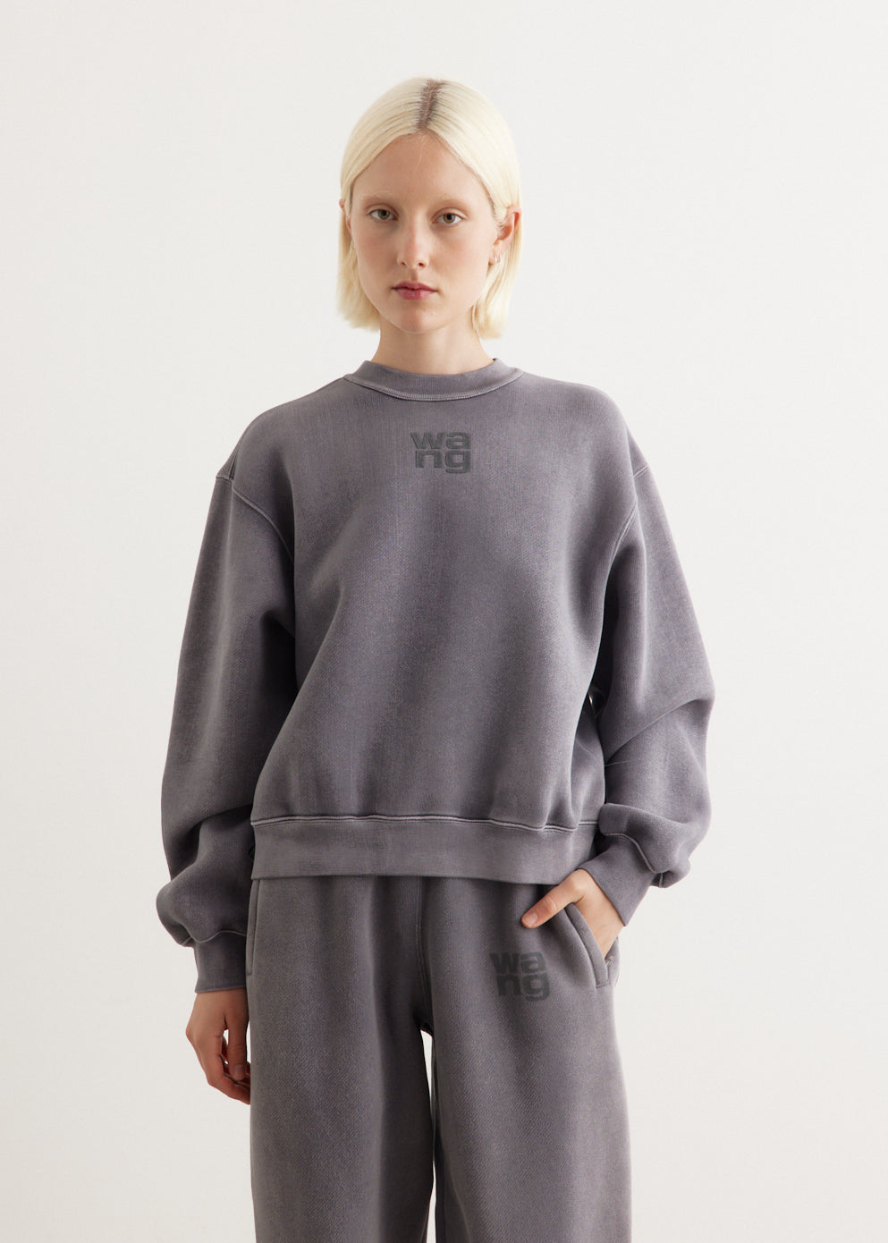 Alexander Wang - Essential Terry Crew Sweatshirt - Sweater,Specials : American Fashion Style Bags On Sale