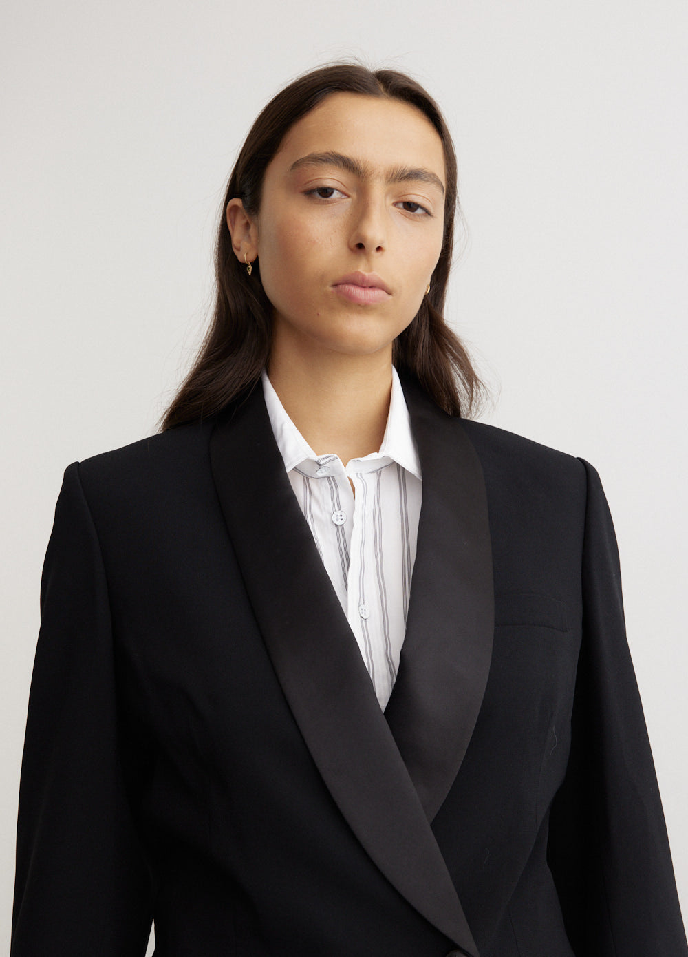 Femi Japanese Crepe Tux Dress