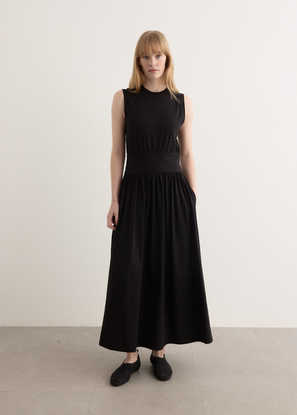 Sleeveless Cotton T-Shirt Dress